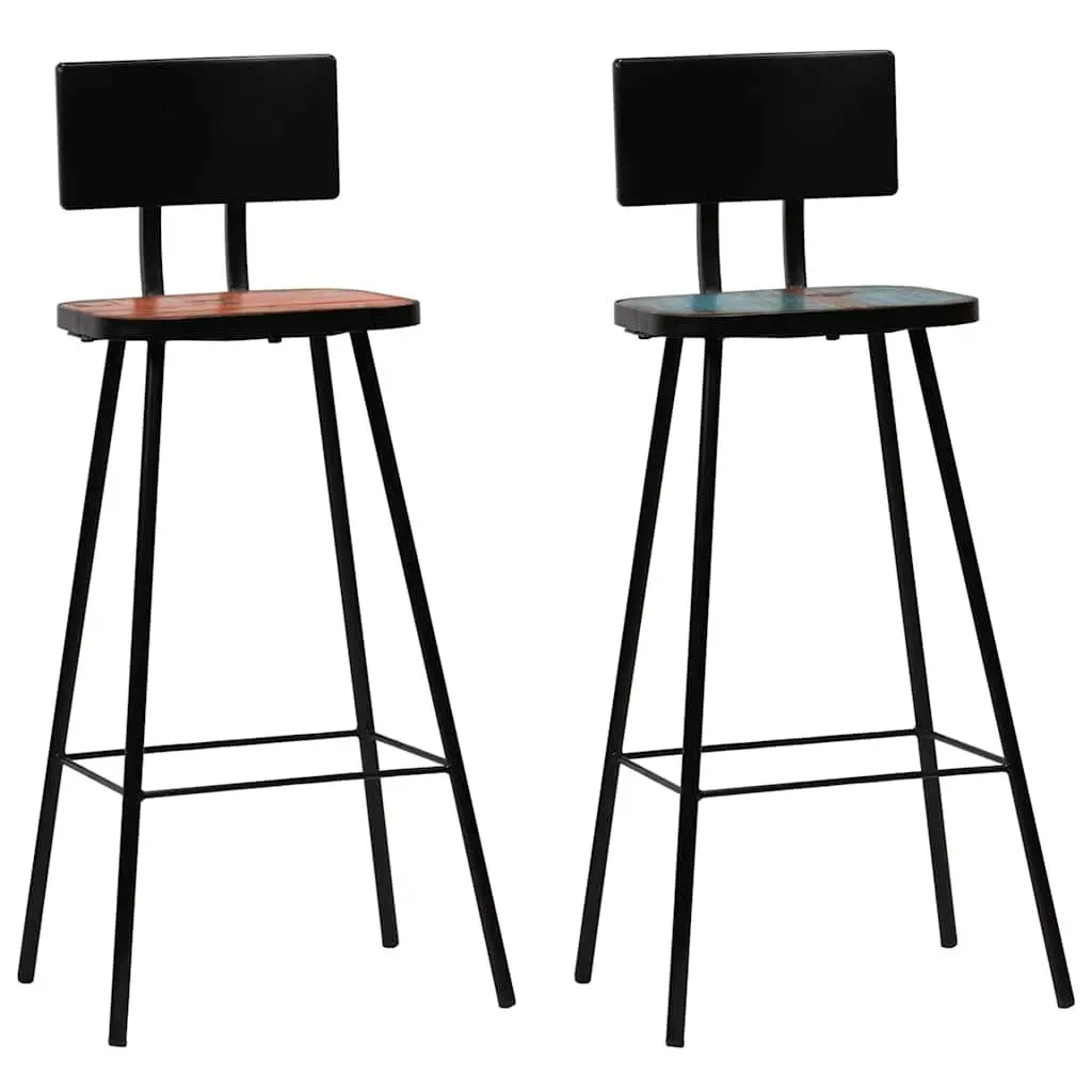 3 Piece Bar Set Industrial Retro Reclaimed Wood Table and Chairs