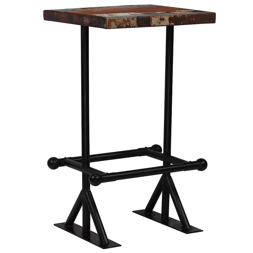 3 Piece Bar Set Industrial Retro Reclaimed Wood Table and Chairs
