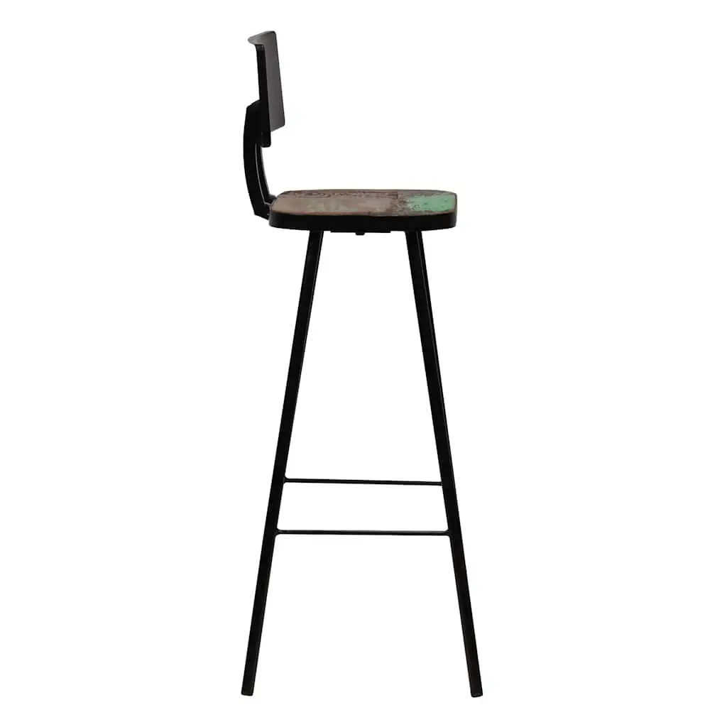 3 Piece Bar Set Industrial Retro Reclaimed Wood Table and Chairs