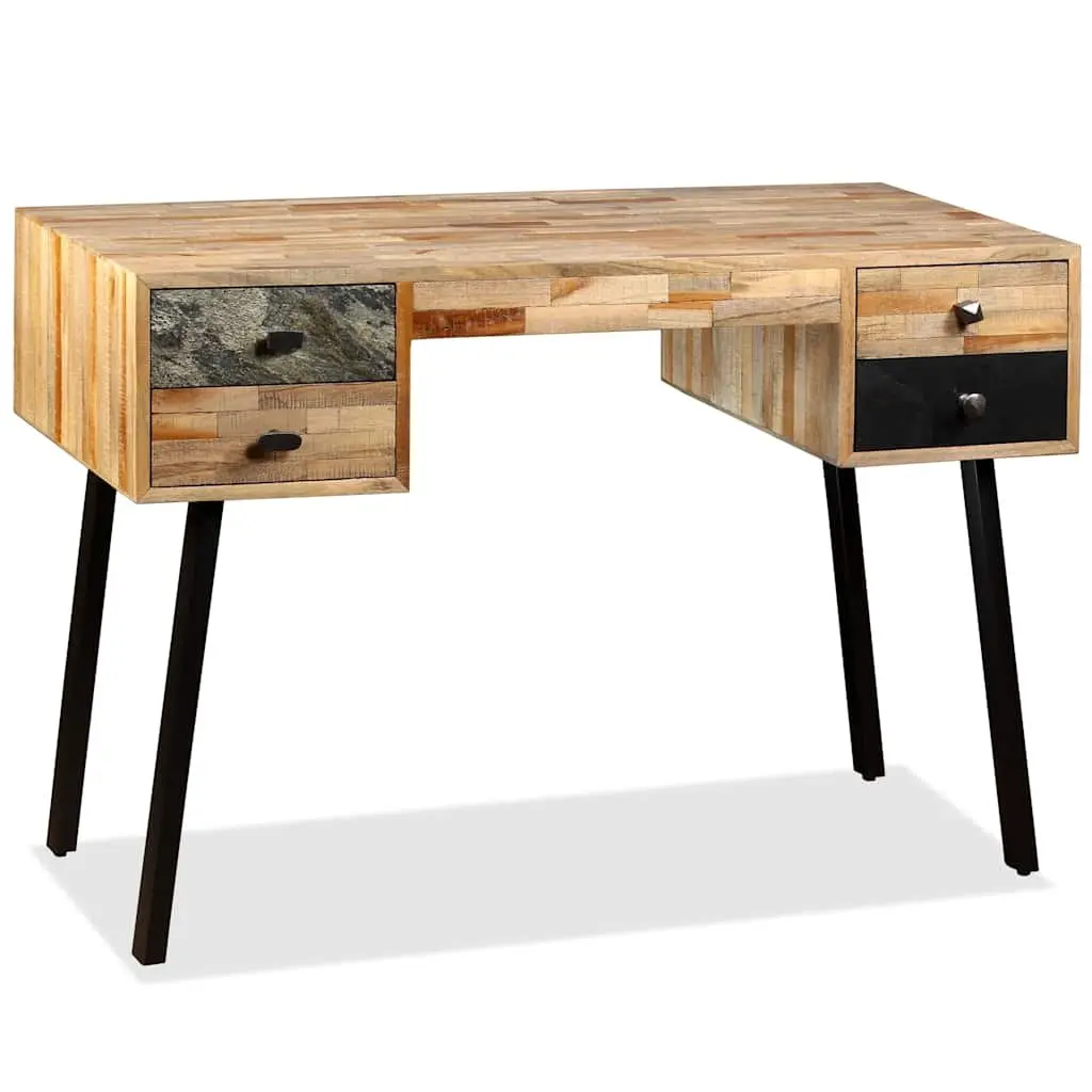 Solid Reclaimed Teak Writing Desk 110x50x76 cm
