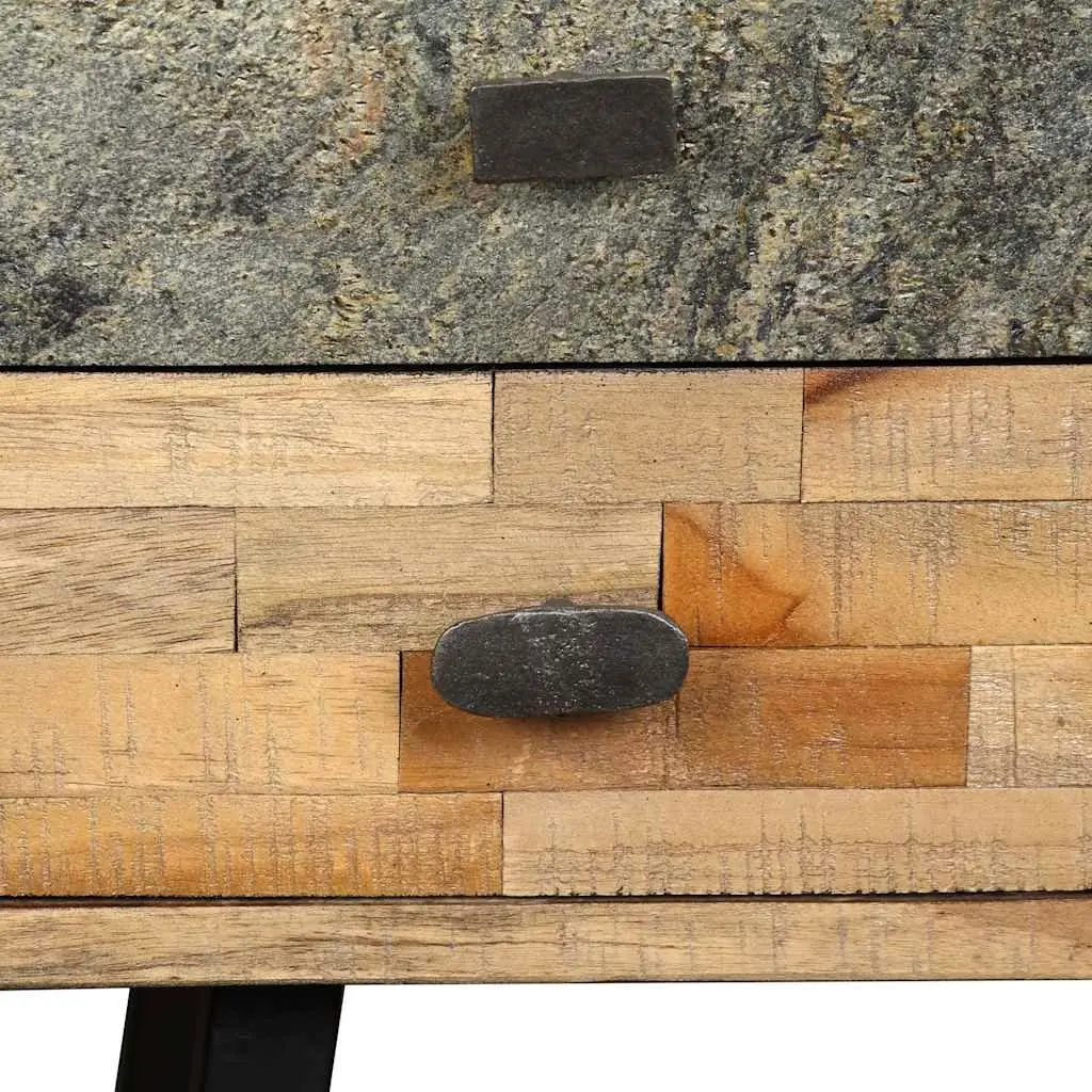 Solid Reclaimed Teak Writing Desk 110x50x76 cm