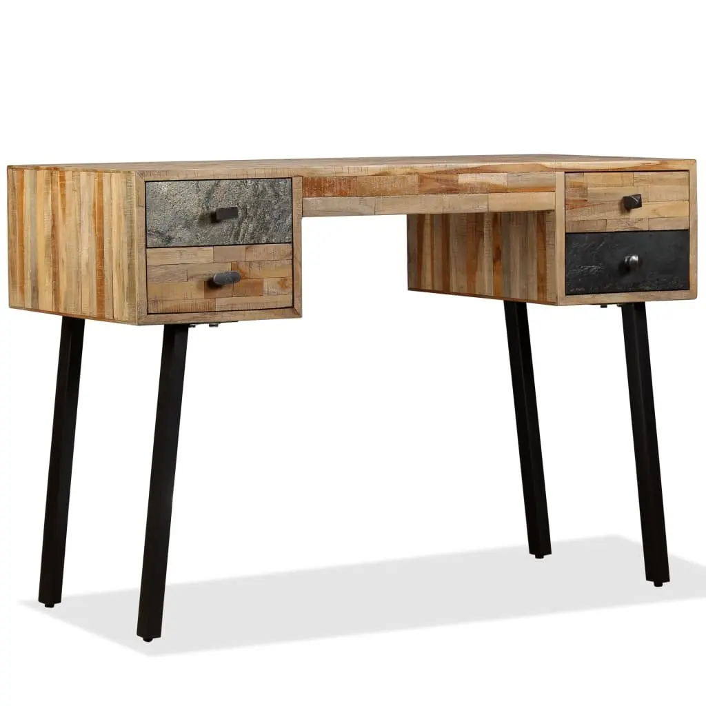 Solid Reclaimed Teak Writing Desk 110x50x76 cm