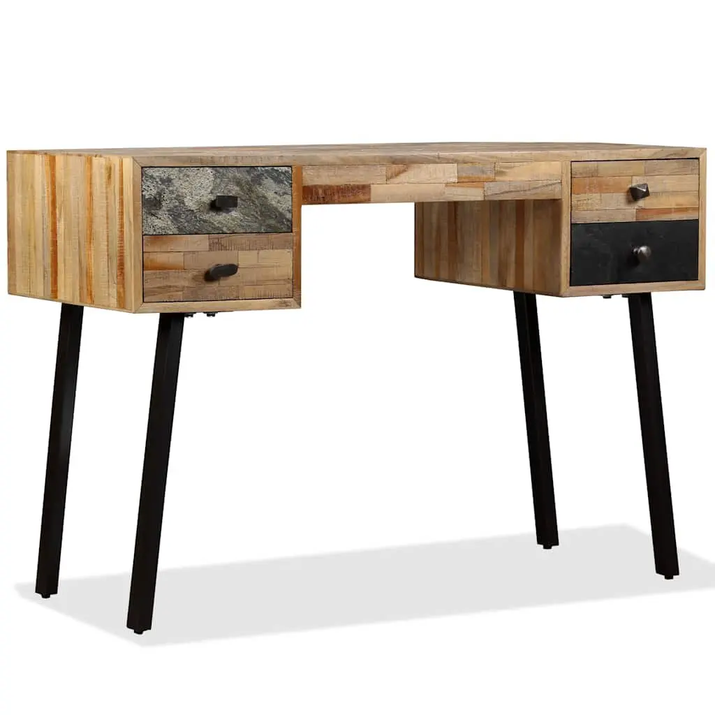Solid Reclaimed Teak Writing Desk 110x50x76 cm