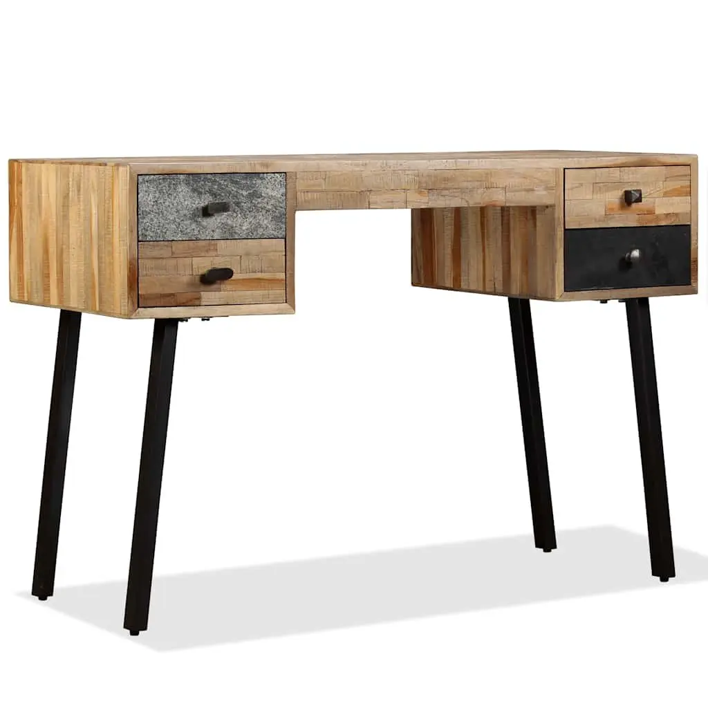Solid Reclaimed Teak Writing Desk 110x50x76 cm