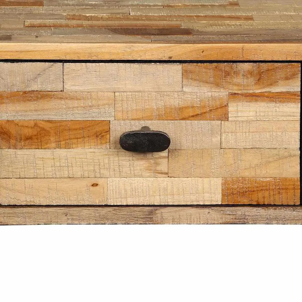 Console Table Vintage 120x30x76cm Solid Reclaimed Teak Accent Side Table with Drawers