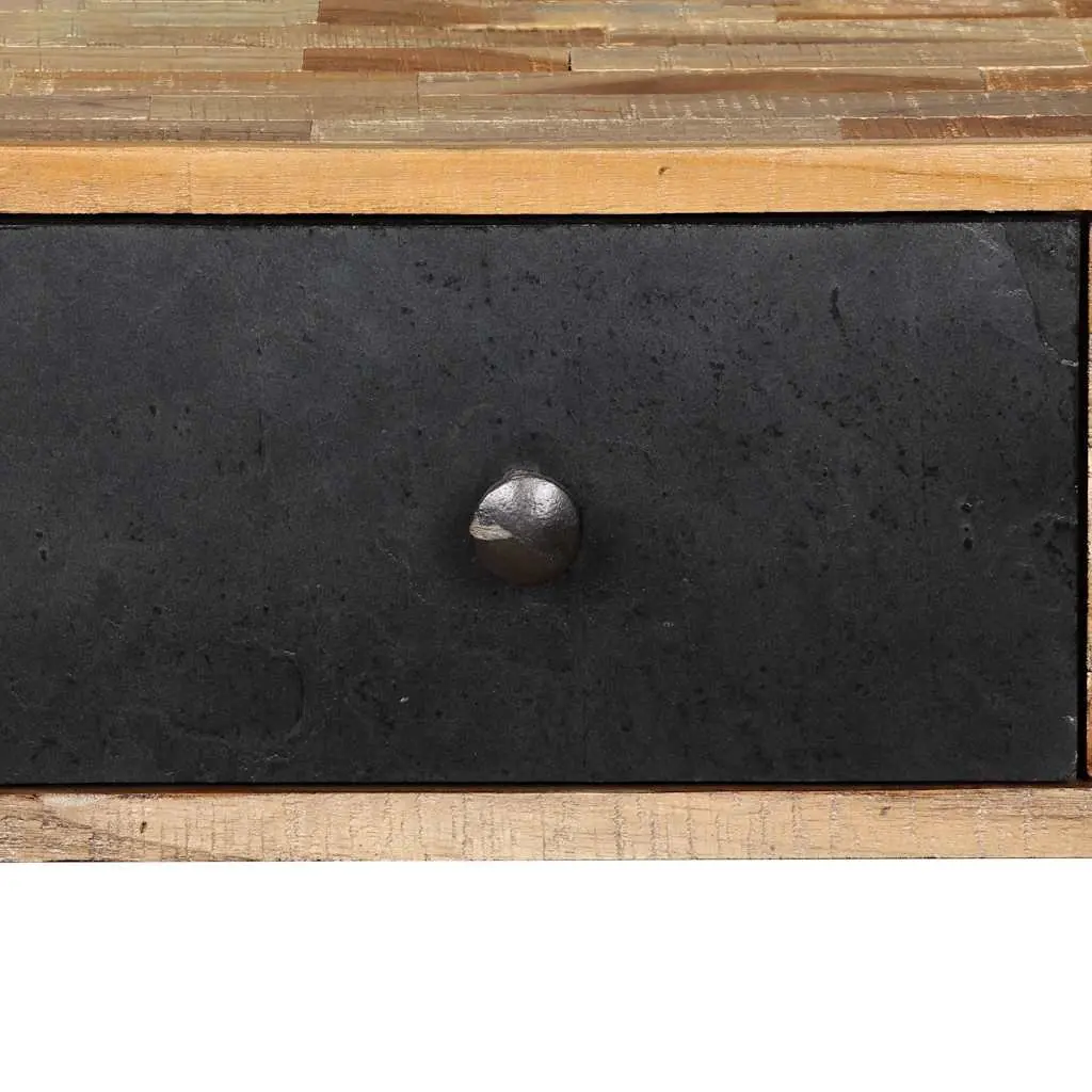 Console Table Vintage 120x30x76cm Solid Reclaimed Teak Accent Side Table with Drawers