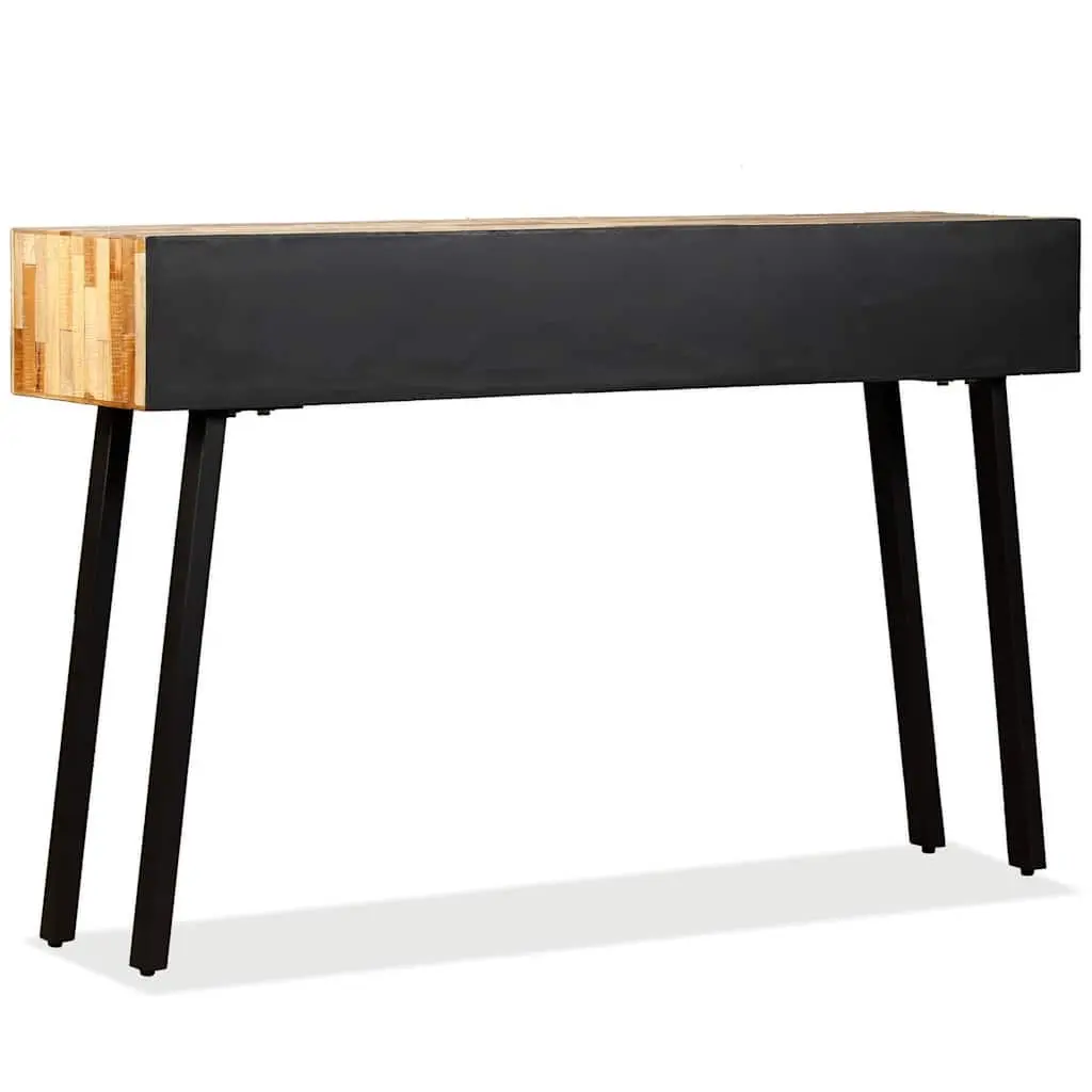Console Table Vintage 120x30x76cm Solid Reclaimed Teak Accent Side Table with Drawers