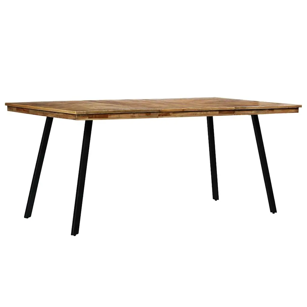 Dining Table Reclaimed Teak Steel Industrial Brown Kitchen Furniture 180x90x76cm