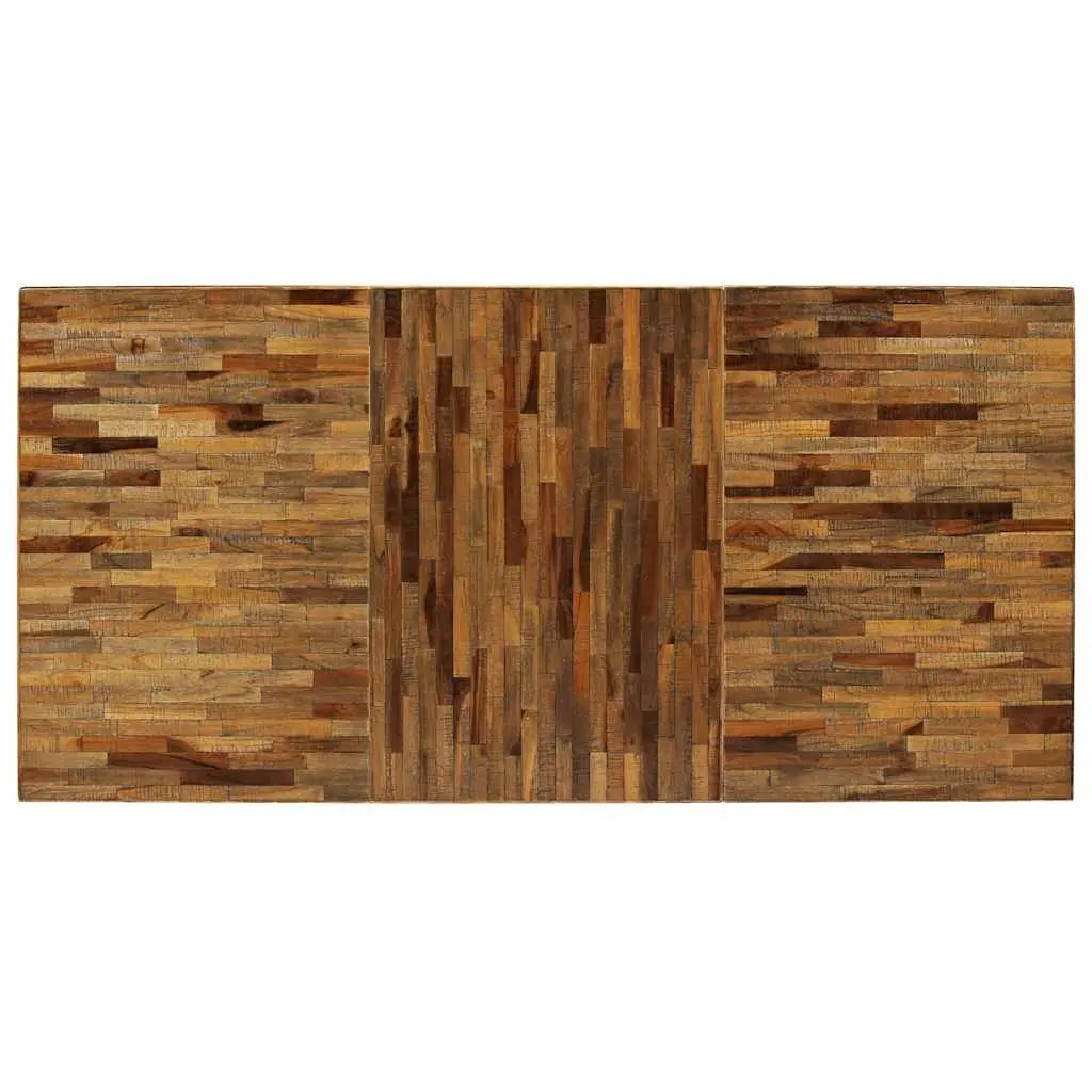 Dining Table Reclaimed Teak Steel Industrial Brown Kitchen Furniture 180x90x76cm