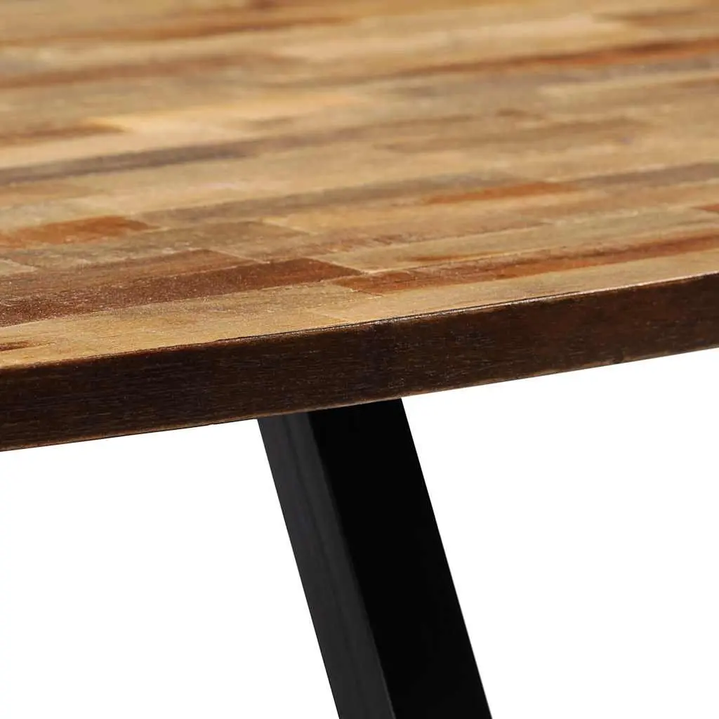 Oval Coffee Table Reclaimed Teak Solid Wooden Living Room Accent Furniture