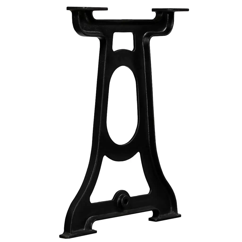 Cast Iron Y-Frame Table Legs Black 2 pcs Industrial Dining Table Support Base