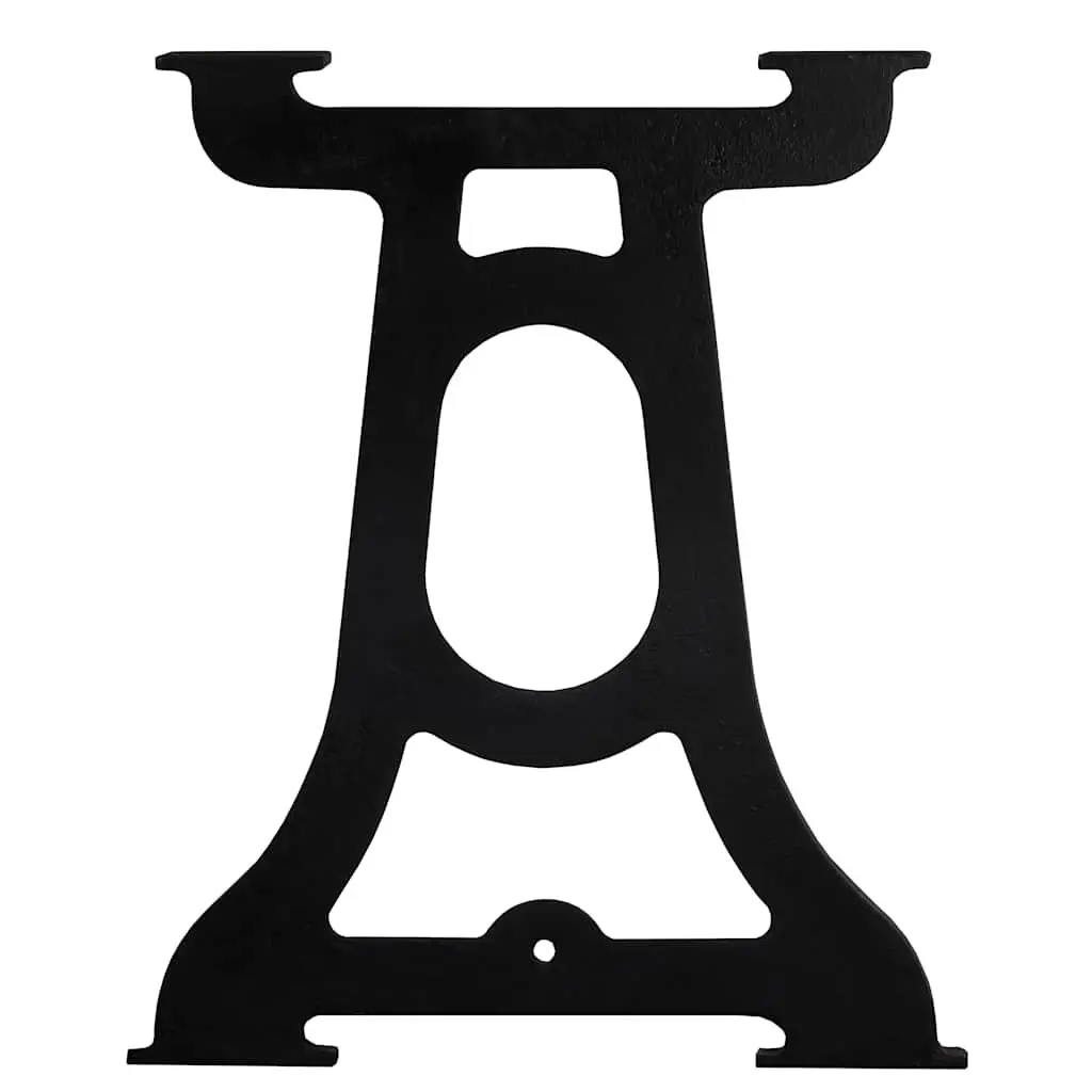 Cast Iron Y-Frame Table Legs Black 2 pcs Industrial Dining Table Support Base