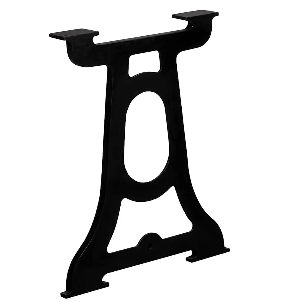 Cast Iron Y-Frame Table Legs Black 2 pcs Industrial Dining Table Support Base
