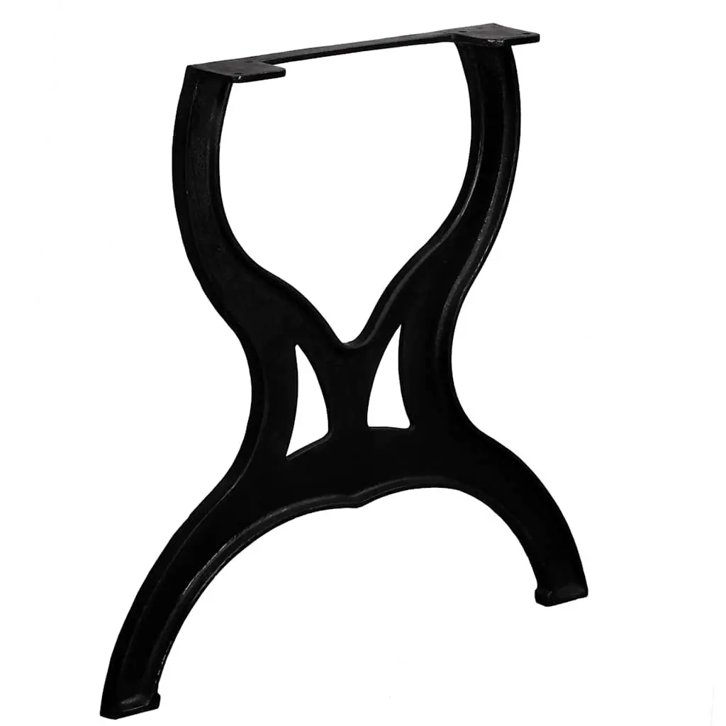 Cast Iron X-Frame Table Legs 2 pcs Industrial Dining Furniture Support Heavy