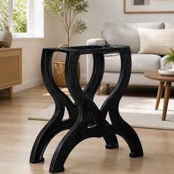 Cast Iron X-Frame Coffee Table Legs - Set of 2