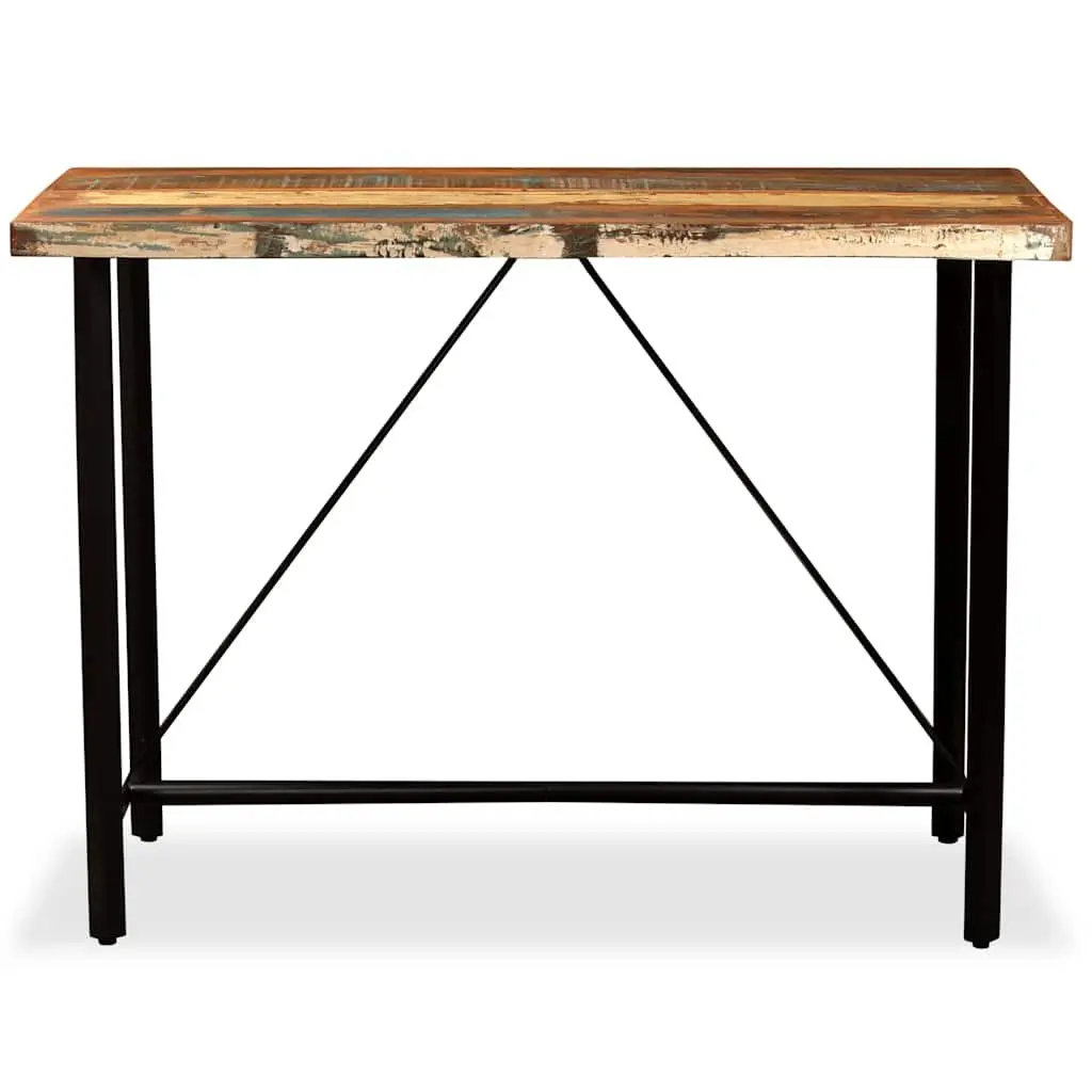Bar Table Industrial Style 120x60x107 cm Solid Reclaimed Wood