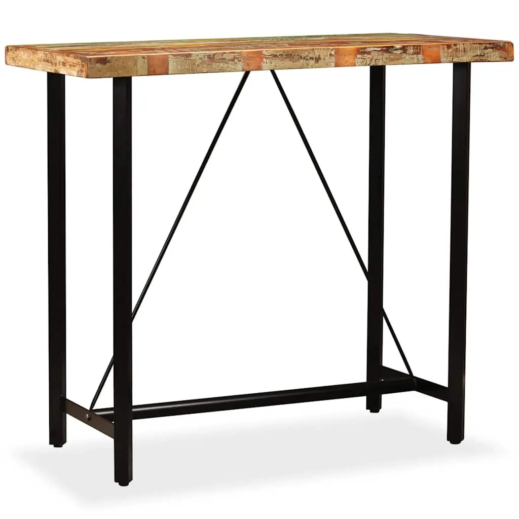 Bar Table Industrial Style 120x60x107 cm Solid Reclaimed Wood
