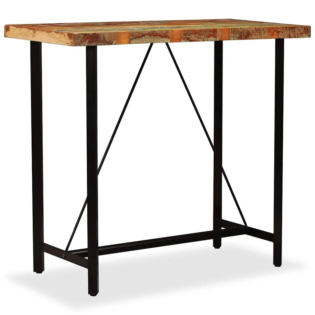 Bar Table Industrial Style 120x60x107 cm Solid Reclaimed Wood