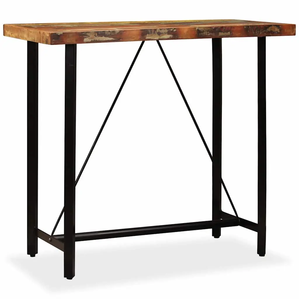 Bar Table Industrial Style 120x60x107 cm Solid Reclaimed Wood