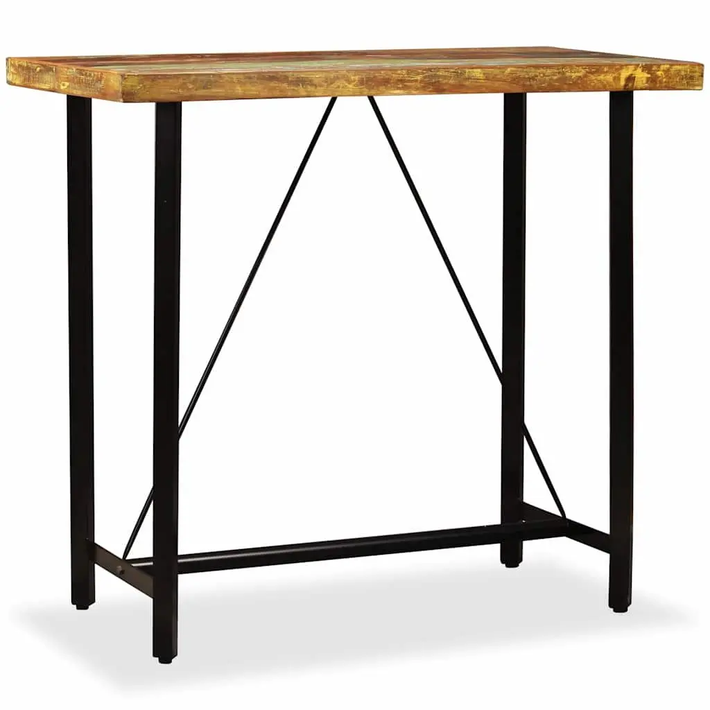 Bar Table Industrial Style 120x60x107 cm Solid Reclaimed Wood