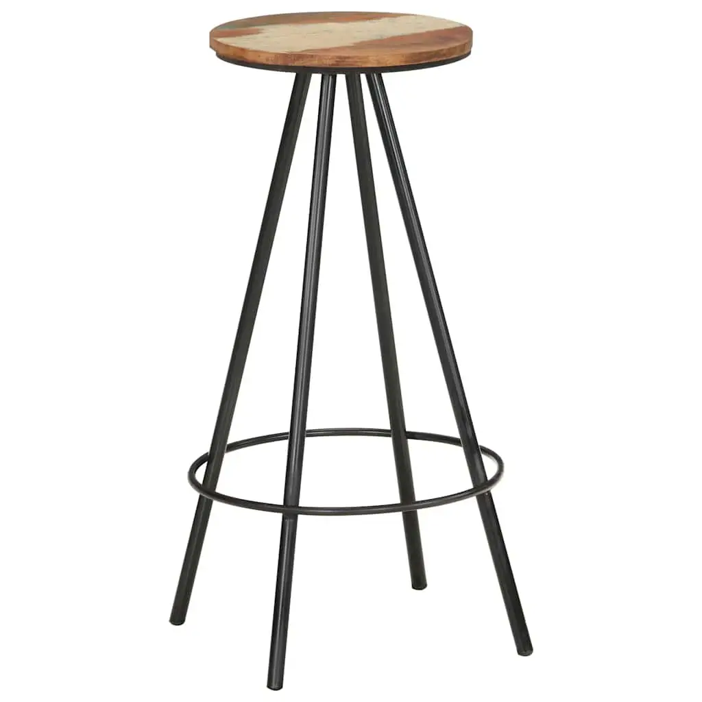 4-Piece Bar Stool Set in Solid Reclaimed Wood