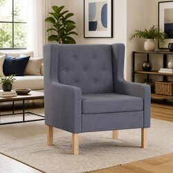 Comfortable Grey Upholstered Armchair for Your Living Space
