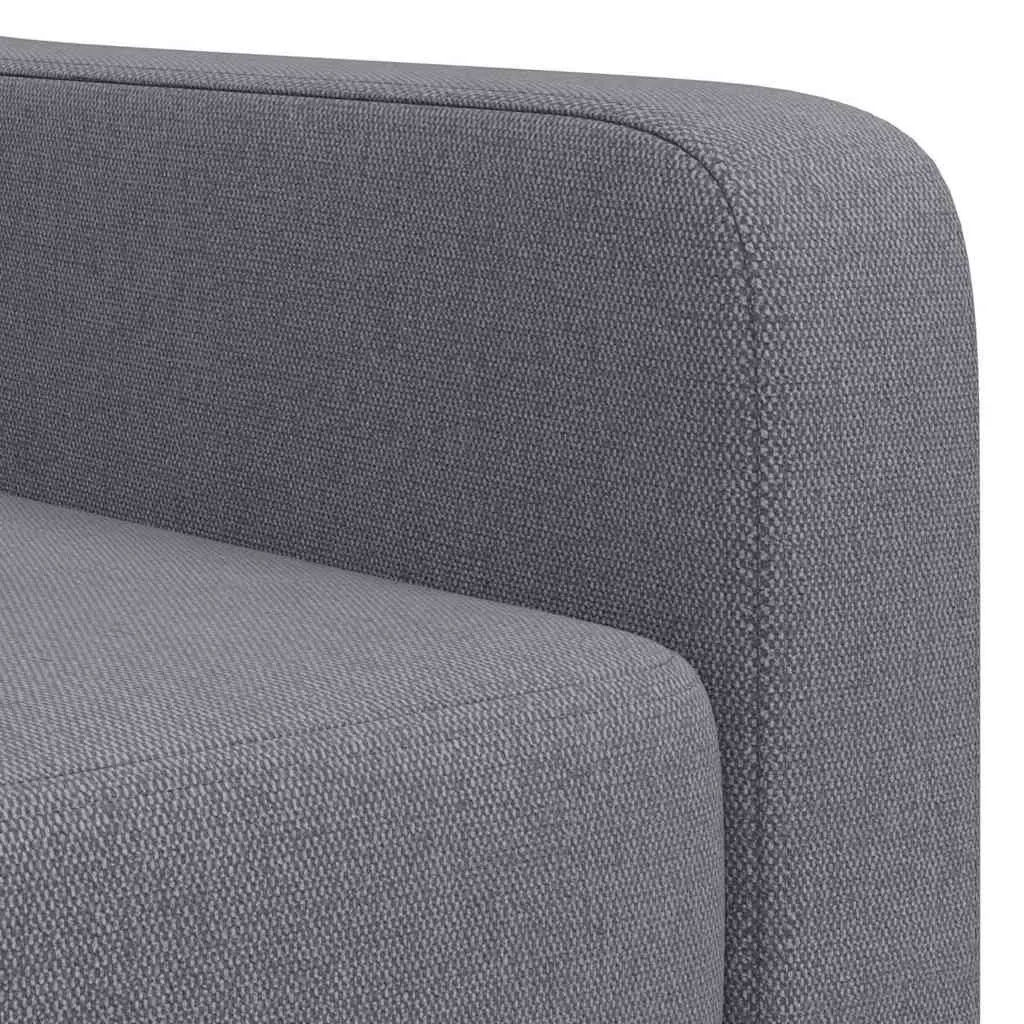 Armchair Grey Upholstered Comfortable Lounge Seating Wooden Frame Easy Assembly