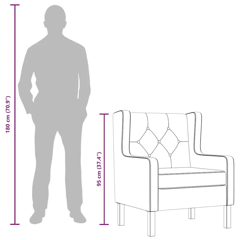 Armchair Grey Upholstered Comfortable Lounge Seating Wooden Frame Easy Assembly