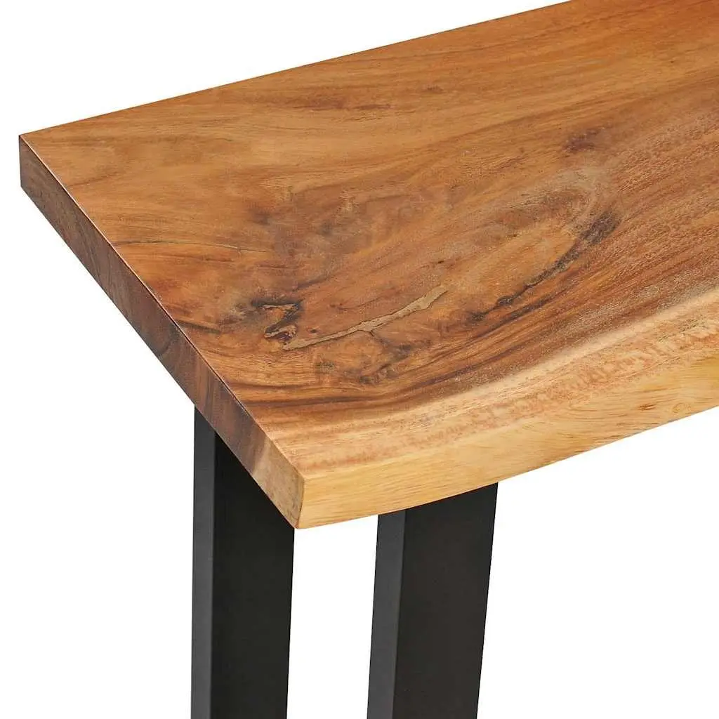 Brown Solid Suar Wood Console Table 110x35x75 cm