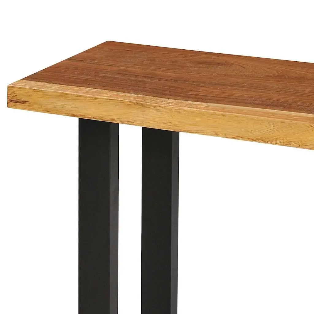 Brown Solid Suar Wood Console Table 110x35x75 cm