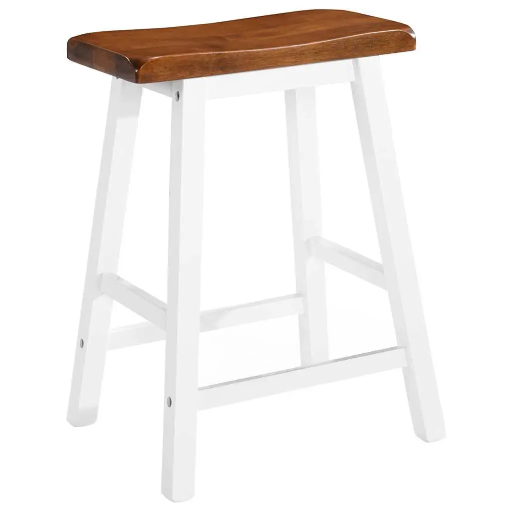3-Piece Brown Wood Bar Table and Stool Set