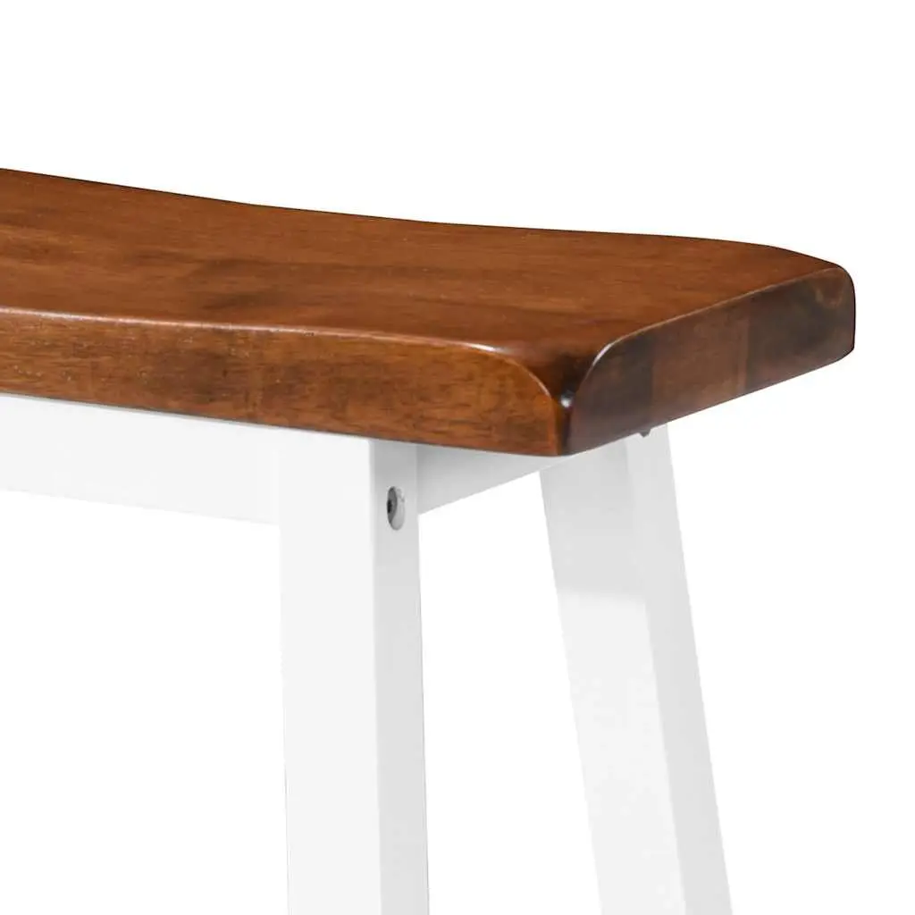 3-Piece Brown Wood Bar Table and Stool Set