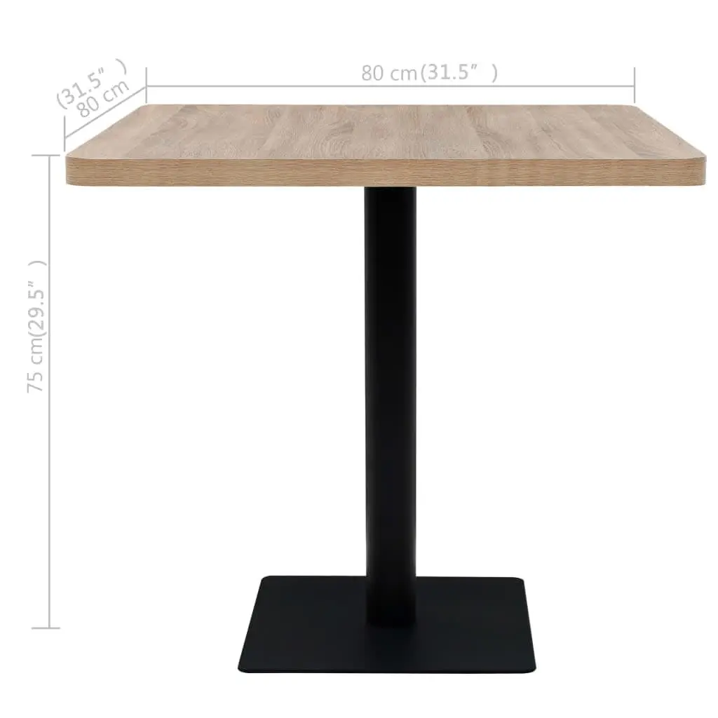 Bistro Dining Table Square 80x80cm Kitchen Restaurant Coffee Shop Furniture