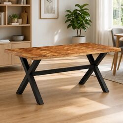 Solid Acacia Mango Wood Dining Table 180x90x76 cm
