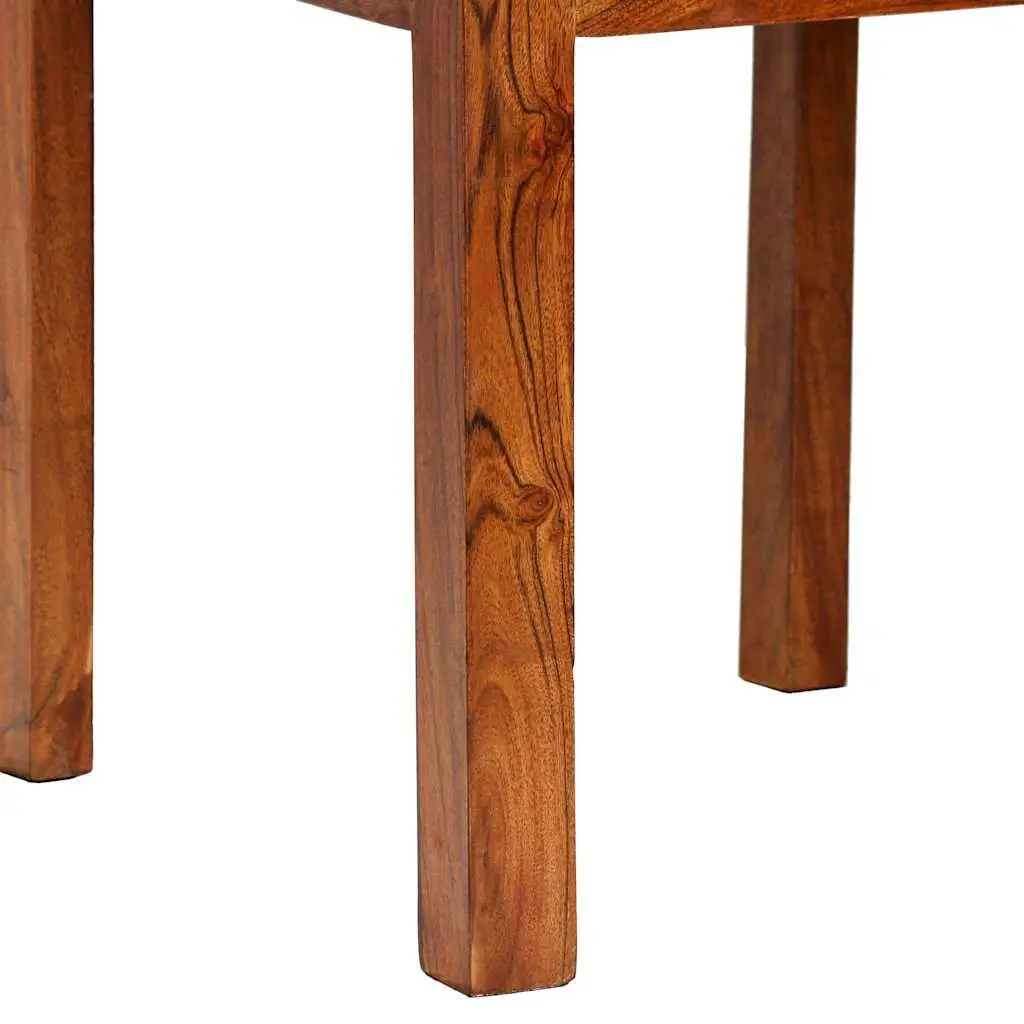 Dining Chairs 2 pcs Solid Wood Modern Sleek Kitchen Furniture Honey