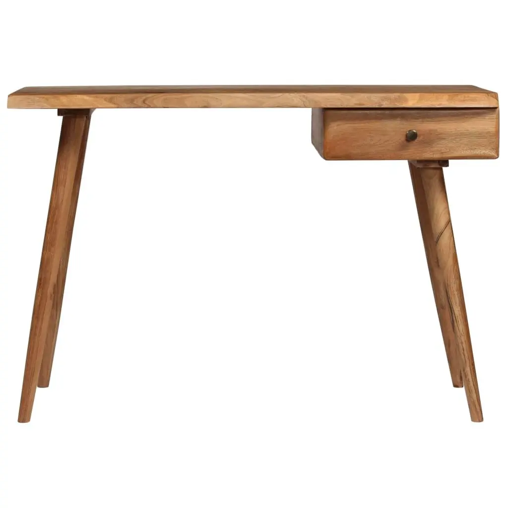Solid Acacia Wood Writing Desk Rustic Live Edge 110 x 50 x 76 cm Home Office