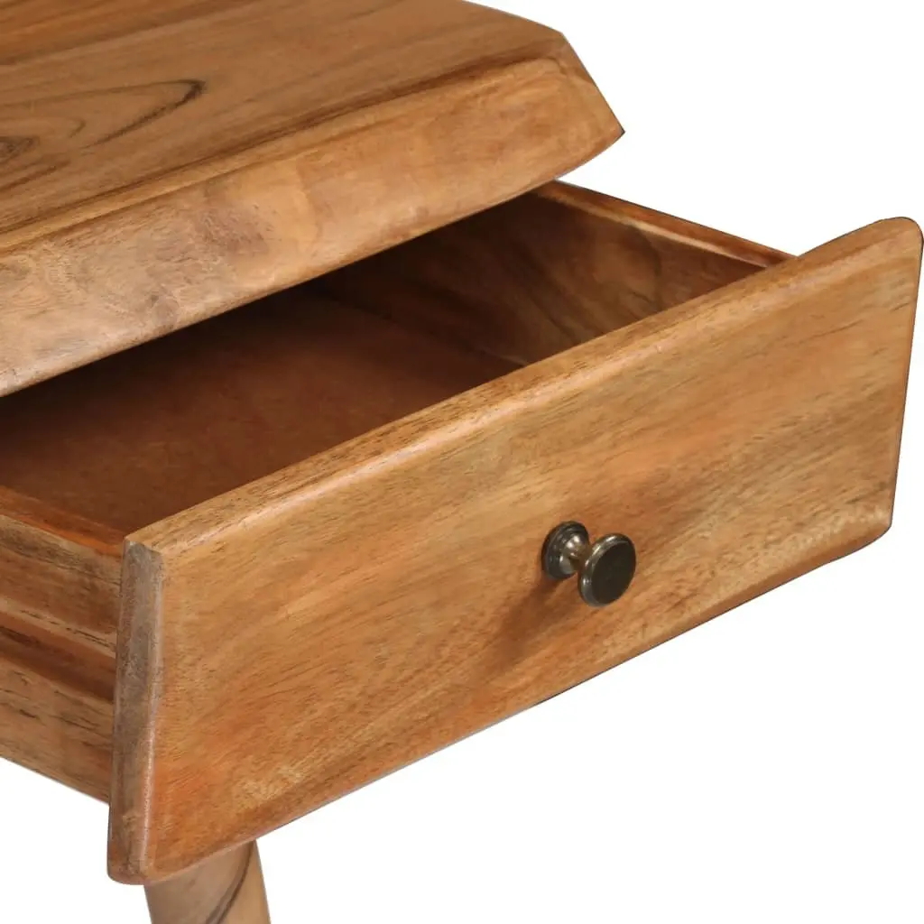 Solid Acacia Wood Writing Desk Rustic Live Edge 110 x 50 x 76 cm Home Office
