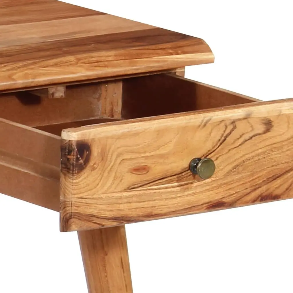 Solid Acacia Wood Writing Desk Rustic Live Edge 110 x 50 x 76 cm Home Office