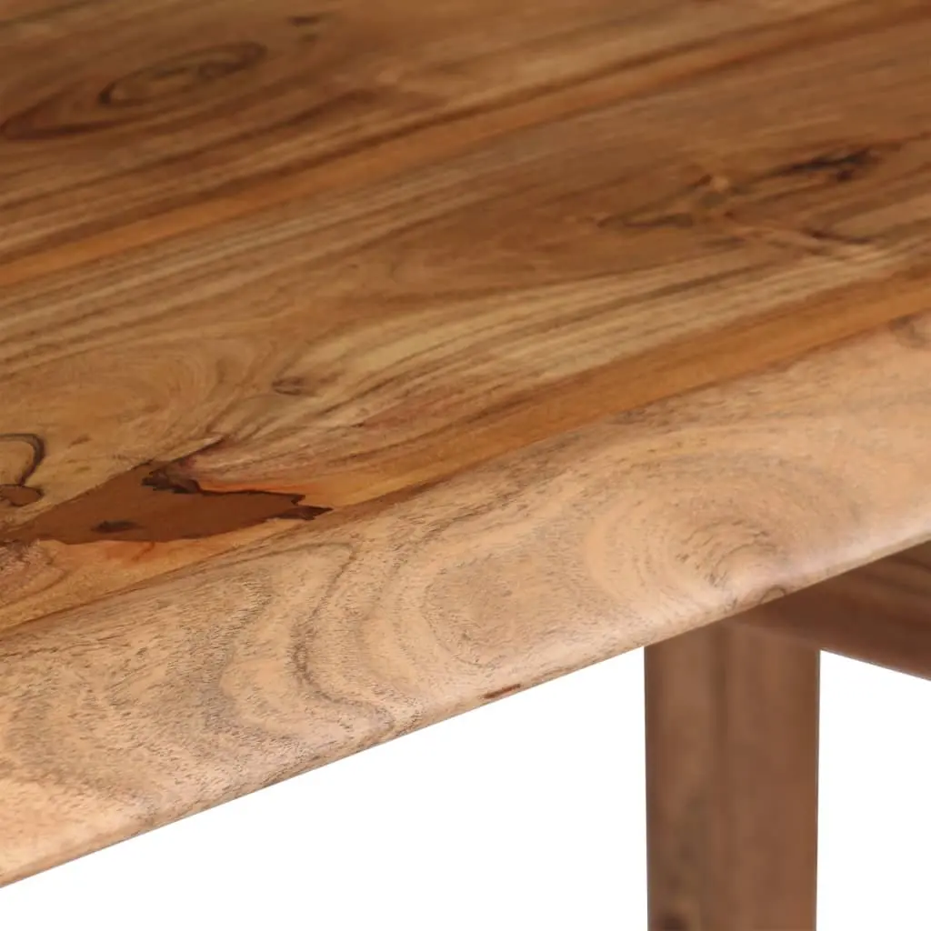 Solid Acacia Wood Writing Desk Rustic Live Edge 110 x 50 x 76 cm Home Office