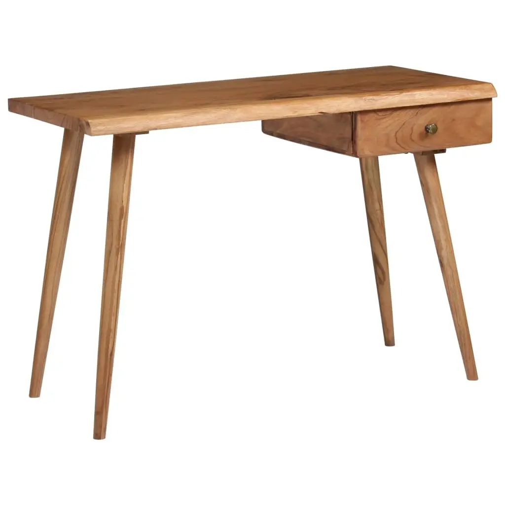 Solid Acacia Wood Writing Desk Rustic Live Edge 110 x 50 x 76 cm Home Office