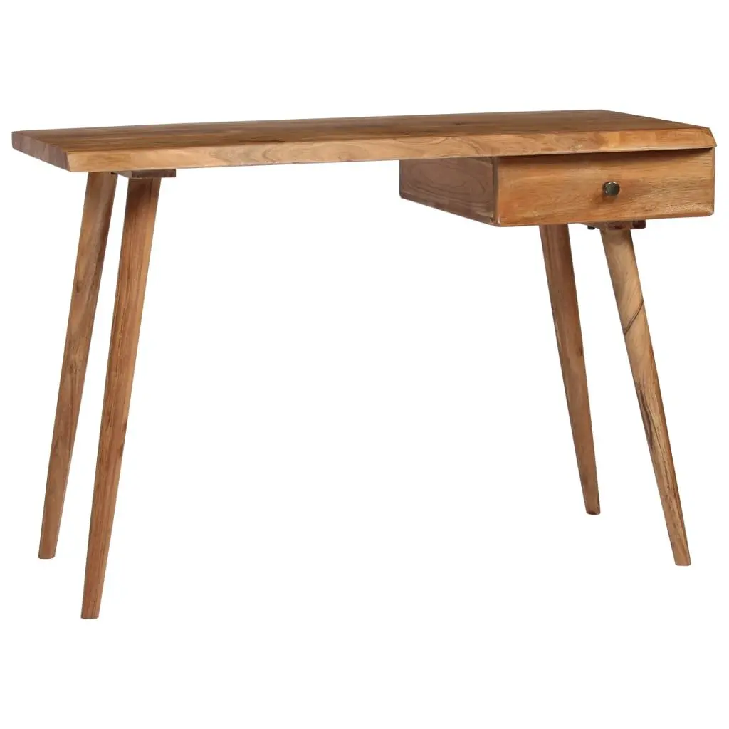 Solid Acacia Wood Writing Desk Rustic Live Edge 110 x 50 x 76 cm Home Office