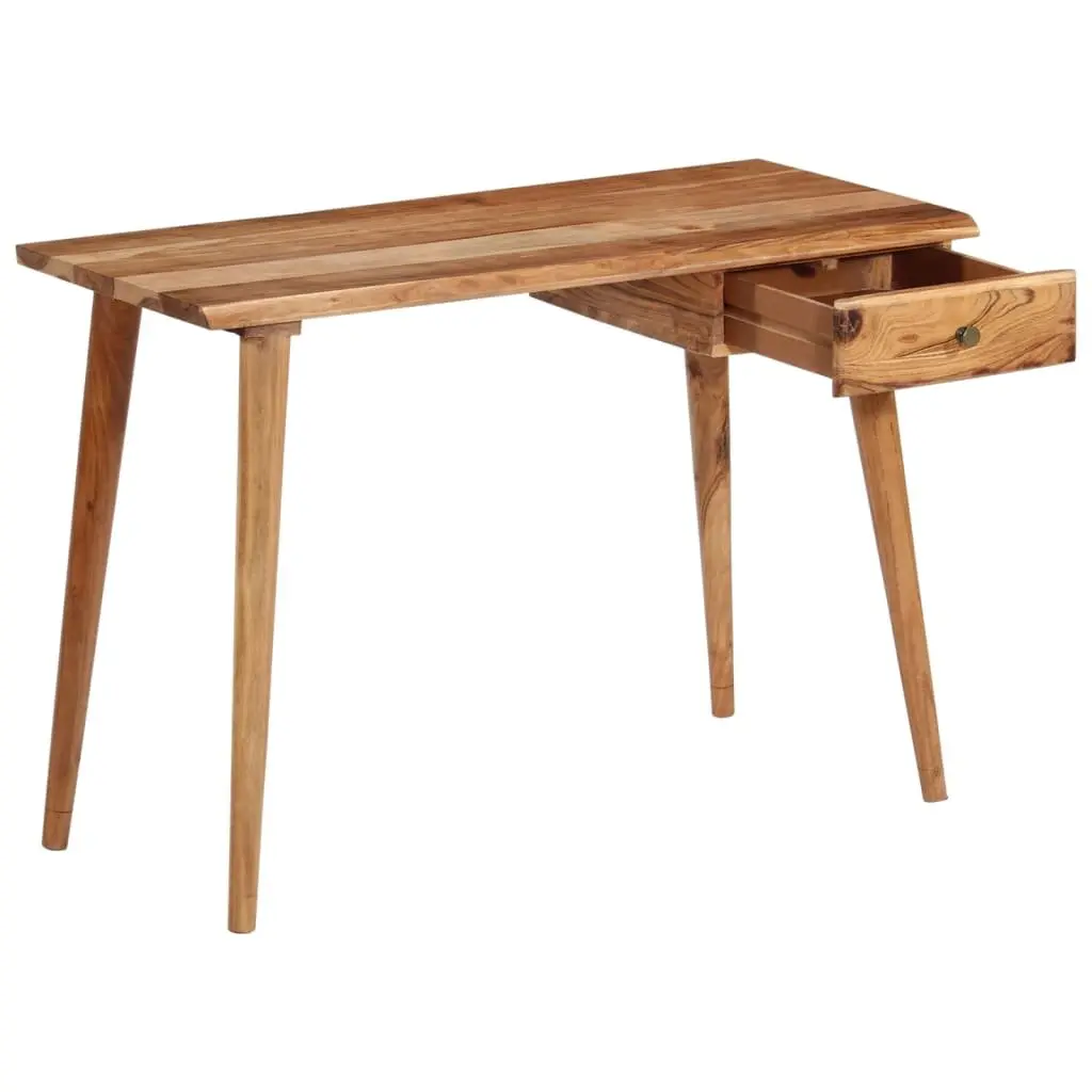Solid Acacia Wood Writing Desk Rustic Live Edge 110 x 50 x 76 cm Home Office