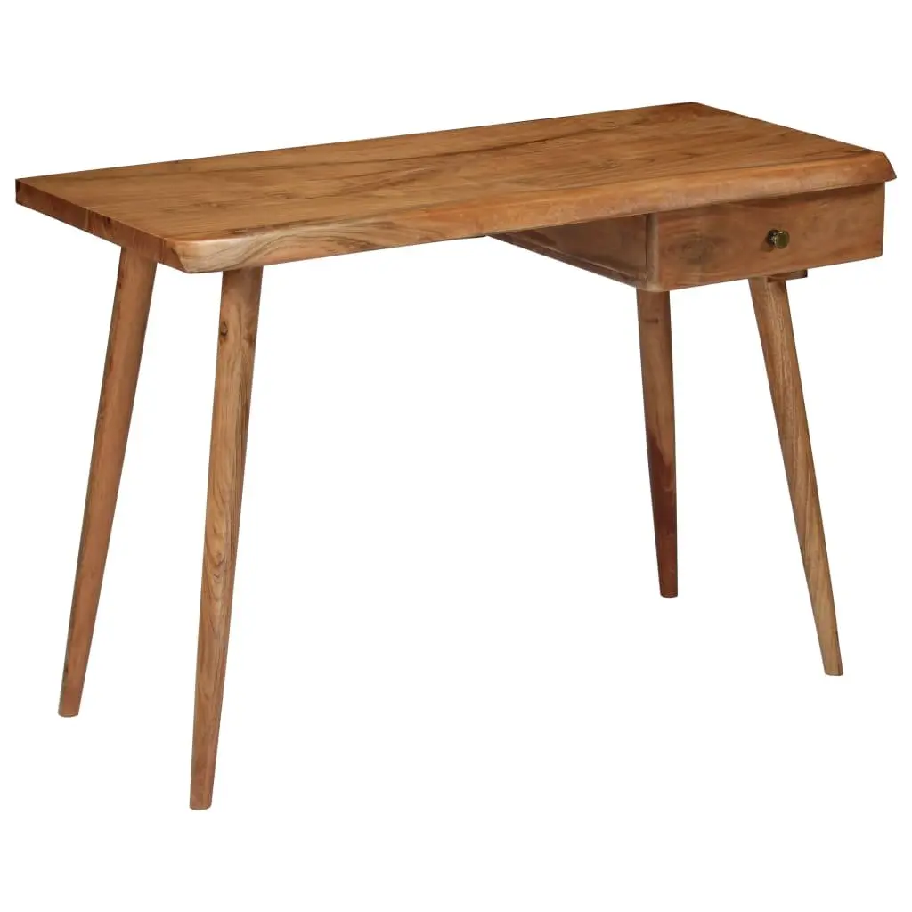Solid Acacia Wood Writing Desk Rustic Live Edge 110 x 50 x 76 cm Home Office