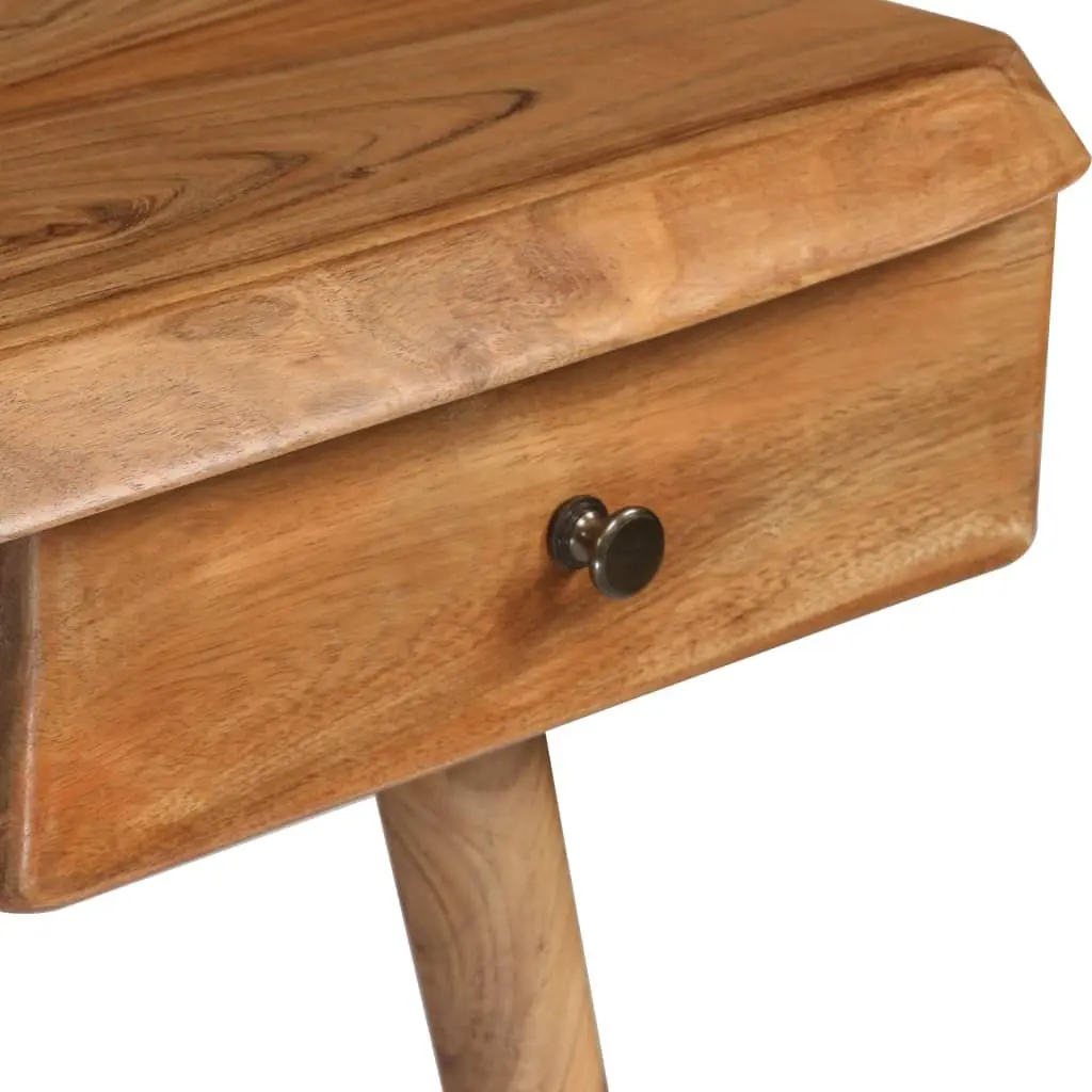 Solid Acacia Wood Writing Desk Rustic Live Edge 110 x 50 x 76 cm Home Office