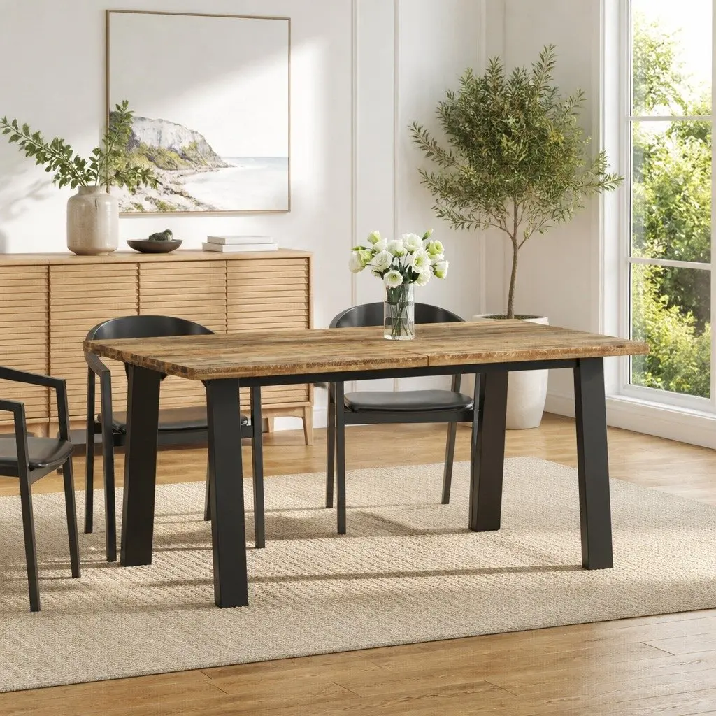 Solid Acacia Wood Dining Table 170x90x75 cm in Brown
