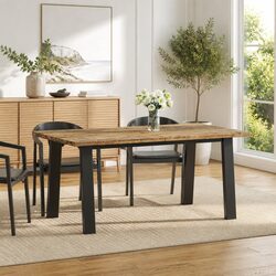 Solid Acacia Wood Dining Table 170x90x75 cm in Brown