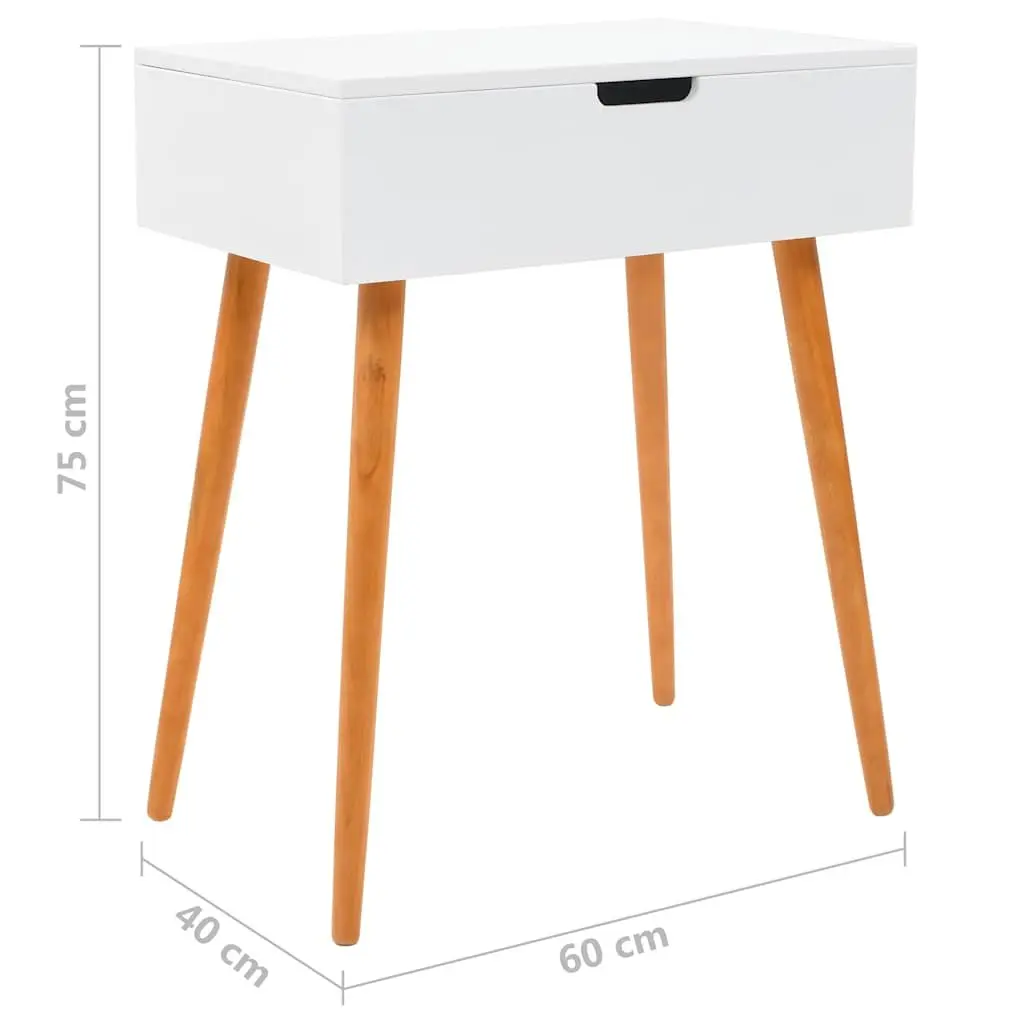 Dressing Table with Mirror White MDF Bedroom Vanity Unit Makeup Storage