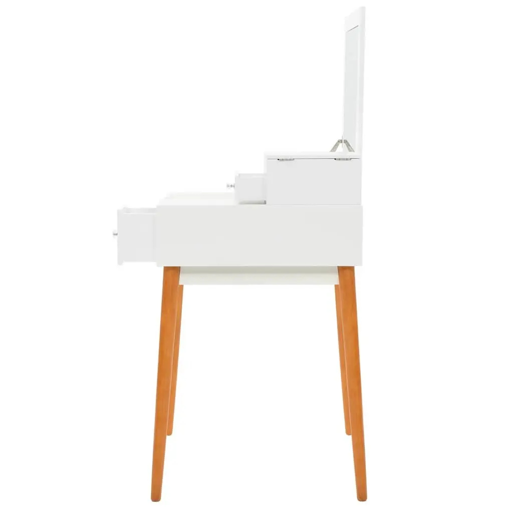 White Dressing Table with Mirror Makeup Vanity Bedroom Furniture Storage