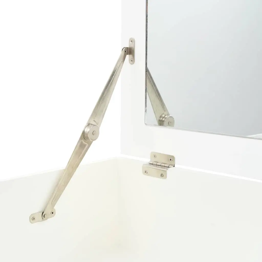 White Dressing Table with Mirror Makeup Vanity Bedroom Furniture Storage