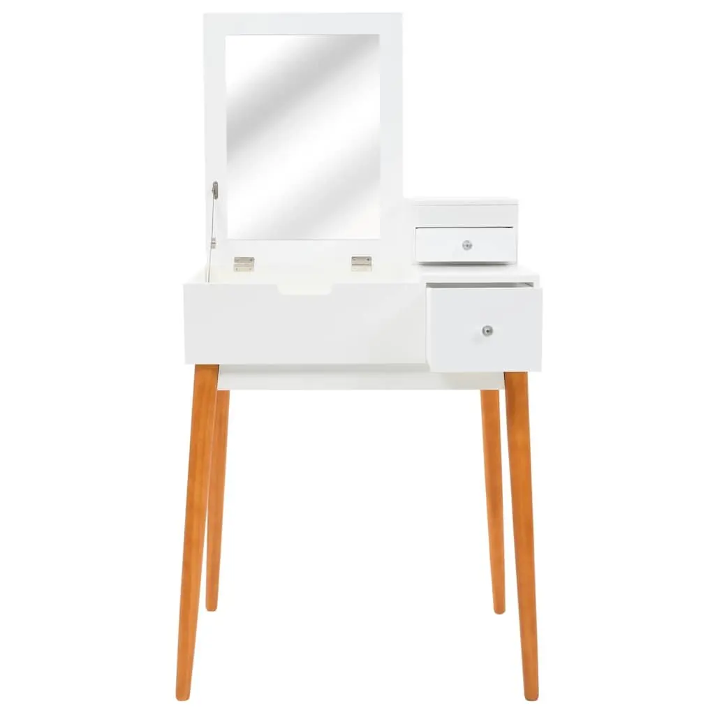 White Dressing Table with Mirror Makeup Vanity Bedroom Furniture Storage